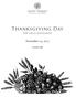 Thanksgiving Day the holy eucharist
