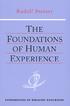 Stuttgart / August 27, THE FOUNDATIONS OF HUMAN EXPERIENCE