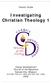 Faculty Guide. Investigating Christian Theology 1