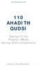 Muslim Medical Research Forum 110 AHADITH QUDSI. Sayings of the Prophet (PBUH) Having Allah s Statements