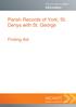 Parish Records of York, St. Denys with St. George. Finding Aid