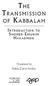 The Transmission of Kabbalah