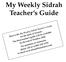 My Weekly Sidrah Teacher s Guide
