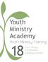 Youth Ministry Training Lesson Eighteen: Youth Ministry Shepherding Equipping Leaders. Introduction