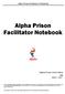 Alpha Prison Facilitator Notebook