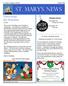 ST. MARY S NEWS. News from the Wardens. St. Mary s Anglican Church Winter Christmas Services. December 24 th 4:30 pm & 9:00 pm.