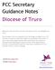 PCC Secretary Guidance Notes Diocese of Truro