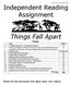 Things Fall Apart AP Unit-modified 12/2016 Independent Reading Assignment. Things Fall Apart. Tasks: