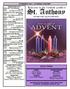 St. Anthony. Welcome to the Catholic parish of MASS TIMES Fax NOVEMBER ST SUNDAY OF ADVENT
