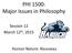 PHI 1500: Major Issues in Philosophy