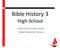 Bible History 3 High School Curriculum Guide Iredell-Statesville Schools