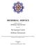 MEMORIAL SERVICE. a public ceremony of DeMolay International. Issued by. The Supreme Council of DeMolay International