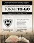 1 Rabbi Isaac Elchanan Theological Seminary The Benjamin and Rose Berger CJF Torah To-Go Series Av 5774