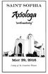 Saint Sophia. Axiologa. worth mentioning MAY 29, Sunday of the Samaritan Woman