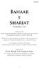 Bahaar e Shariat Volume 3-4