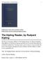 The Kipling Reader, by Rudyard Kipling