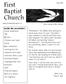 First Baptist Church. Inside the newsletter: