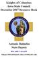 Knights of Columbus Iowa State Council December 2017 Resource Book