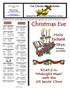 FOURTH SUNDAY OF ADVENT, FIRST & SECOND SUNDAYS OF CHRISTMAS: DEC. 20, DEC. 27, 2009 & JAN. 3, 2010