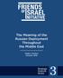 Friends of Israel Initiative. The Meaning of the Russian Deployment Throughout the Middle East