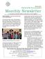 March 2016 Church of the New Jerusalem Monthly Newsletter A community united by faith in God and love to the neighbor