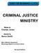 CRIMINAL JUSTICE MINISTRY