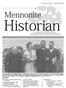 Historian. A PUBLICATION OF THE MENNONITE HERITAGE ARCHIVES and THE CENTRE FOR MB STUDIES IN CANADA