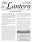 Lantern. The. Put Your Work Out There! IN THIS ISSUE. Philosophy Newsletter for Students Volume 19, Number 2 Spring Philosophy Honors Society