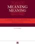 MEANING MEANING A Course in Philosophical Semantics by Géza Kállay