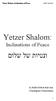 Yetzer Shalom: Inclinations of Peace