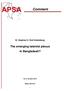 Comment. The emerging Islamist plexus in Bangladesh? Dr. Siegfried O. Wolf (Heidelberg) No. 8, October 2013 ISSN