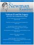 Newman. Vatican II and Its Legacy PART ONE OF TWO: LOOKING BACK AT 50 YEARS. What Happened to Aquinas at Vatican II?