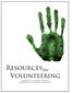 Resources. Volunteering. for. Evangelical Covenant Church Department of Christian Formation