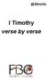I Timothy verse by verse