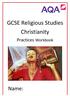 GCSE Religious Studies Christianity