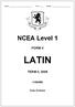 Name: Form: Master: NCEA Level 1 FORM V LATIN TERM II, HOURS. Exam Schedule