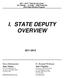 I. STATE DEPUTY OVERVIEW