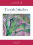 JOURNAL OF PUNJAB STUDIES