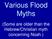 Various Flood Myths. (Some are older than the Hebrew/Christian myth concerning Noah.)
