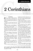 2 Corinthians CORINTHIANS