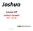 Lesson #7 Joshua s Farewell (23: 1 24: 33)