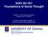 SOCI 301/321 Foundations of Social Thought