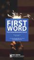 FIRST WORD First United Methodist Church Volume 10 Issue 27 July 5, 2018