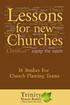Lessons for New Churches