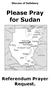 Please Pray for Sudan