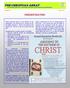 THE CHRISTIAN ARRAY AN E-MAGAZINE DEDICATED TO SUSTAINED SCRIPTURAL CHURCH GROWTH IN OUR GENERATION