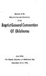 Of Oklahoma. BaptistGeneral Convention. Minutes of the. Fifty-first Annual Convention. of the. Held With. The Baptist Churches of Oklahoma City
