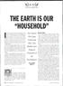 THE EARTH IS OUR HOUSEHOLD It seems in recent years that our language has