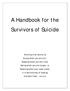A Handbook for the Survivors of Suicide