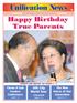 Unification News. Happy Birthday True Parents. 100 City World Tour. Cheon Il Guk Leaders Conference pages 5-6